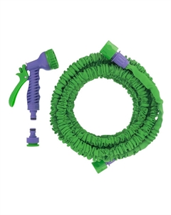 Шланг поливочный 3/4 20 м трехслойный латексный растягивающийся с коннектором и распылителем 7 режимов (67547) Palisad