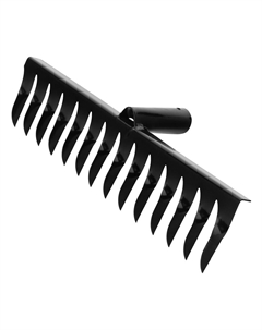 Грабли прямые (61752) стальные для уборки листьев и травы 14 зубьев Сибртех