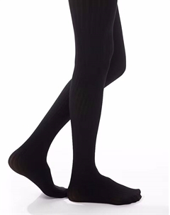 Колготки в рубчик черного цвета Asos design