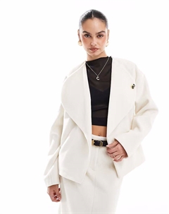 Пиджак с широкими лацканами и золотыми пуговицами в кремовом цвете 4th & reckless