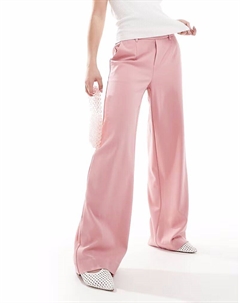 Широкие брюки Suitage розового цвета Object