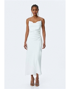 Платье макси DRAPED, белый Koton