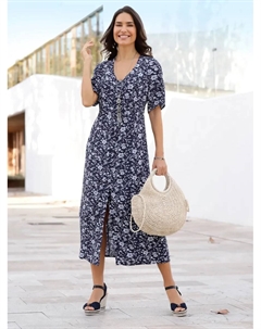 Платье с принтом "Платье", синий Classic basics