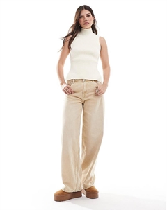 DESIGN – кремовый топ с высоким воротником и мягкой подкладкой Asos