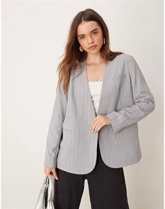 Блейзер в серую полоску Asos design