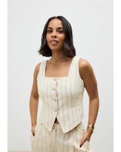 Жилет STRIPED SQUARE NECK, желтый Next