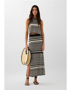 Юбка А-силуэта STRIPES, черный Scalpers