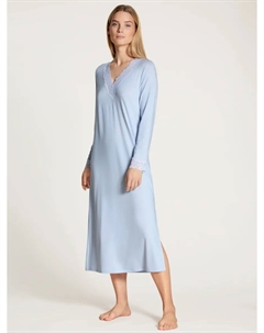 Ночная рубашка с эффектными кружевными деталями, цвет Harmony Blue Calida