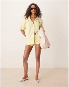 Рубашка свободного кроя цвета лимона Asos design