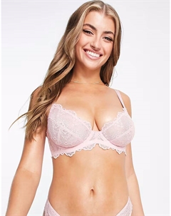Кружевной бюстгальтер на косточках Fuller Bust Rosie нежно-розового цвета Asos design