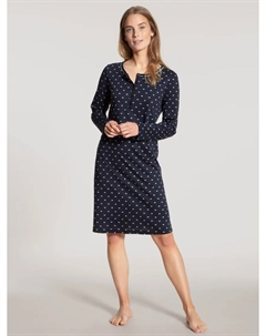 Ночная рубашка, с длинными рукавами, синий Calida