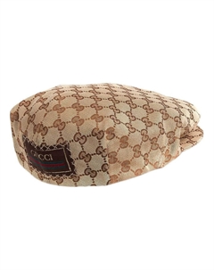 Бейсболка Original GG Canvas Flat Cap 'Beige Dark Brown', бежевый Gucci