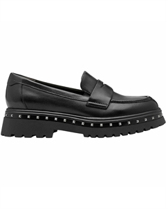 Мокасины из кожи черный Tamaris