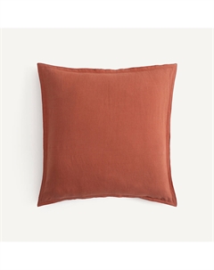 Наволочка для подушки стираный лен Elina каштановый Laredoute