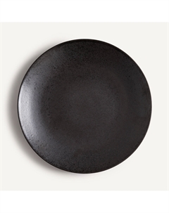 Набор из 4 обеденных тарелок из глазурованного керамогранита Kanso черный Am.pm.