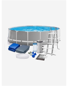 Бассейн каркасный 26726NP "Prism Frame" 457х122см, Серый Intex