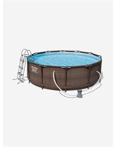 Круглый каркасный бассейн 56709 Steel Pro Max ротанг (366х100см), Коричневый Bestway