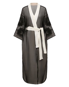 Халат изо льна и шелка Maurizio