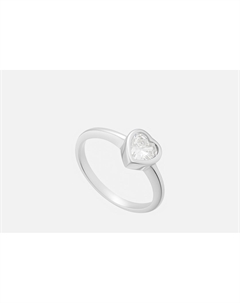 Кольцо серебряное С фианитами в форме сердца 18,5 мл Juvedel