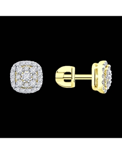 Серьги из желтого золота с бриллиантами Sokolov