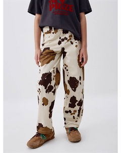 Брюки с коровьим принтом для девочек Sela