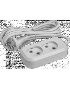 Удлинитель, 2 гнезда, 2 м, без заземления Онлайт