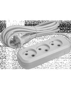 Удлинитель, 3 гнезда, 3 м, без заземления Онлайт
