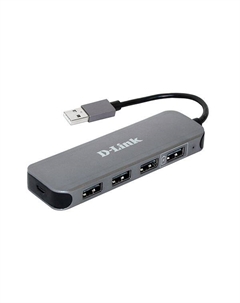 Разветвитель USB 2.0 DUB-H4/E1A 4 downstream USB type A (female) ports, 1 upstream USB type A (male), support USB 1.1/2.0, fast charge mode D-link