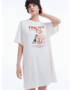 Хлопковая ночная сорочка с принтом Твое