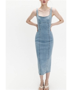 Платье джинсовое облегающее с разрезом Befree