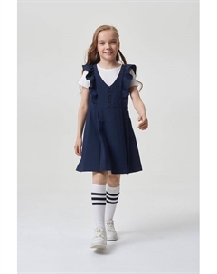 Сарафан с оборками на рукавах и складками на юбке Choupette