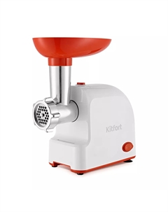 Электрическая мясорубка Kitfort КТ-2113-3, 1 кВт, 1.2 кг/мин, белый/красный