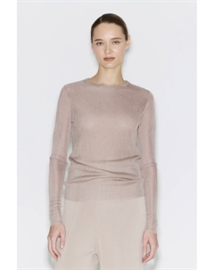 Лонгслив тонкий полупрозрачный кофейного цвета 2mood