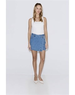 Юбка-шорты из денима голубого цвета 2mood