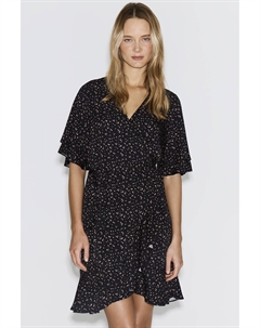 Платье мини на запах черного цвета 2mood