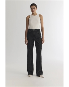 Джинсы Wide leg WL100 с необработанным низом темно-серого цвета 2mood