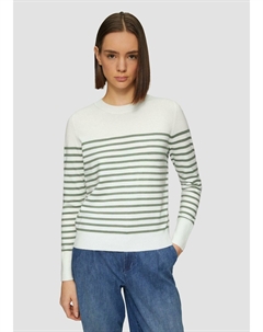 Свитер GESTREIFTER PULLOVER, зеленый S.oliver