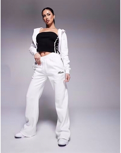 Кремовые джоггеры с широкими штанинами и логотипом Kaiia