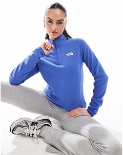 Флисовая кофта 100 Glacier с застежкой-молнией 1/4 фиолетового цвета The north face