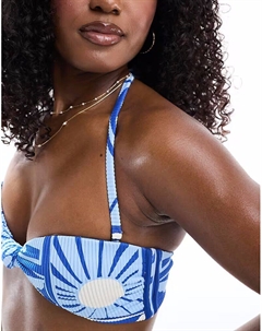Синий бикини-топ бикини santorini Rip curl