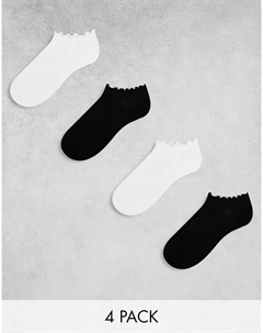 – 4 пары носков разных цветов со сборкой по краю Lindex