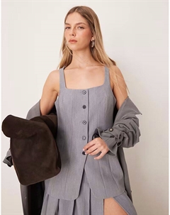 Жилет-корсет Crosshatch серого цвета Asos design