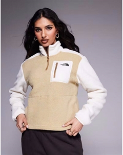 Флисовая кофта North Face Yumiori с застежкой-молнией 1/4 бежевого цвета The north face