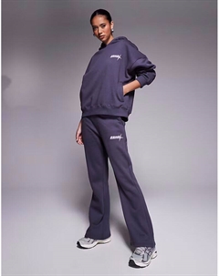 Темно-серые широкие джоггеры с логотипом Kaiia