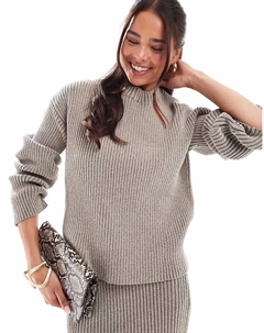 Мягкий трикотажный джемпер в цвете тауп 4th & reckless