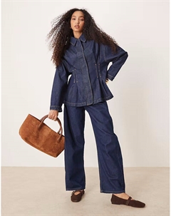 Рубашка-приталенная джинсовая цвета индиго Asos design