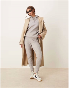 Трикотажные спортивные брюки серого цвета с вставками Asos design
