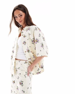 Рубашка с короткими рукавами с цветочным принтом Asos design