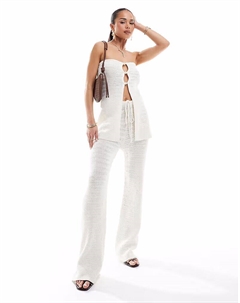 Вязаные пляжные брюки кремового цвета 4th & reckless