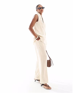 Брюки-боксеры с широкими штанинами и поясом, кремово-желтого цвета 4th & reckless